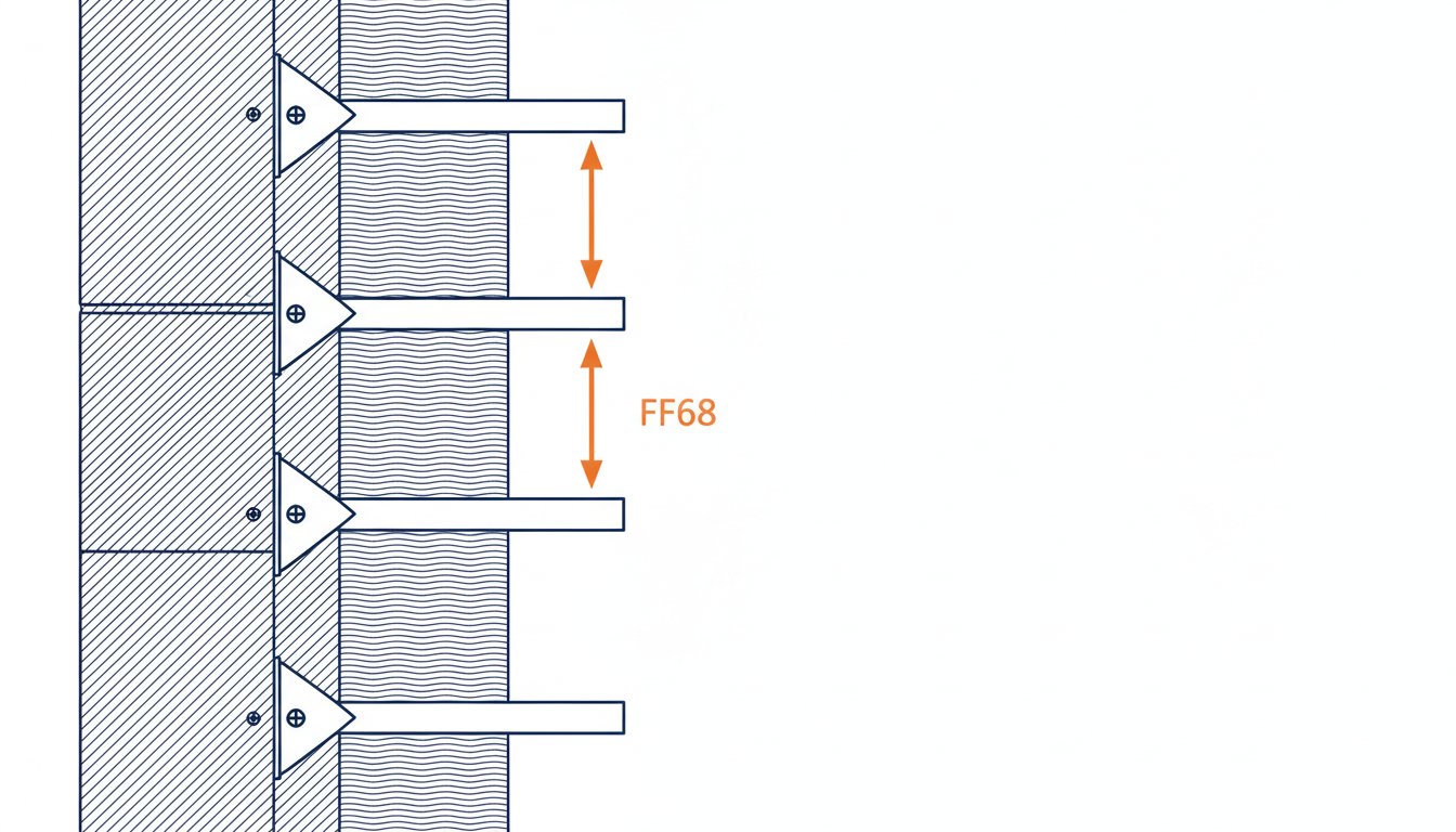 Entraxe fourrure placo - doublage mural sur fourrures F530 avec isolant