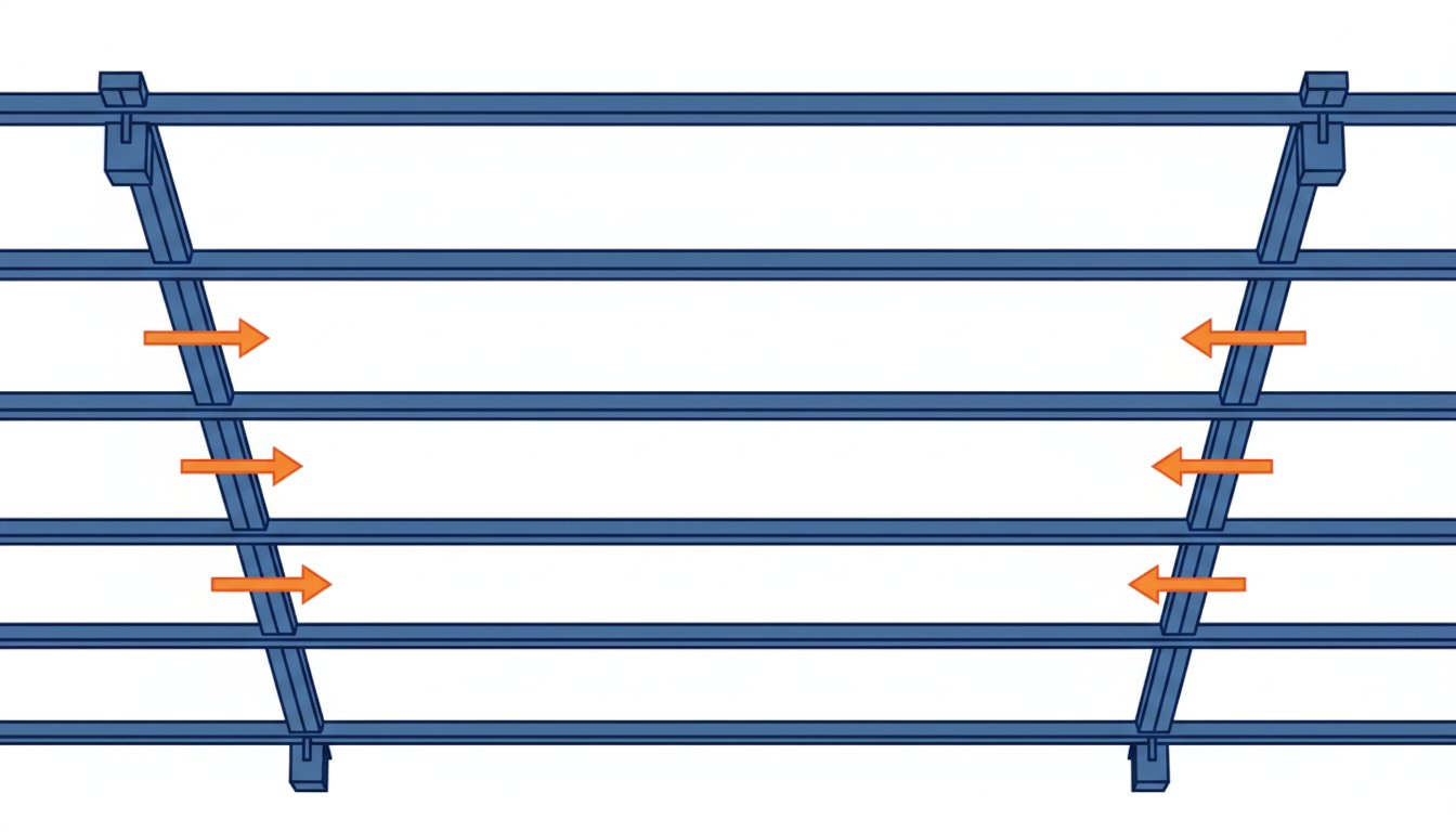 Entraxe fourrure placo - vue de dessous d'un plafond suspendu avec grille de fourrures