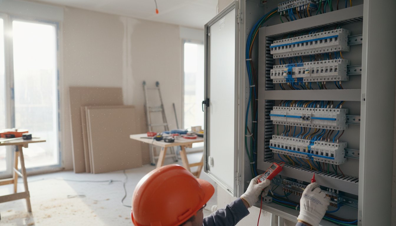 Prix electricite maison - tableau électrique aux normes NF C 15-100
