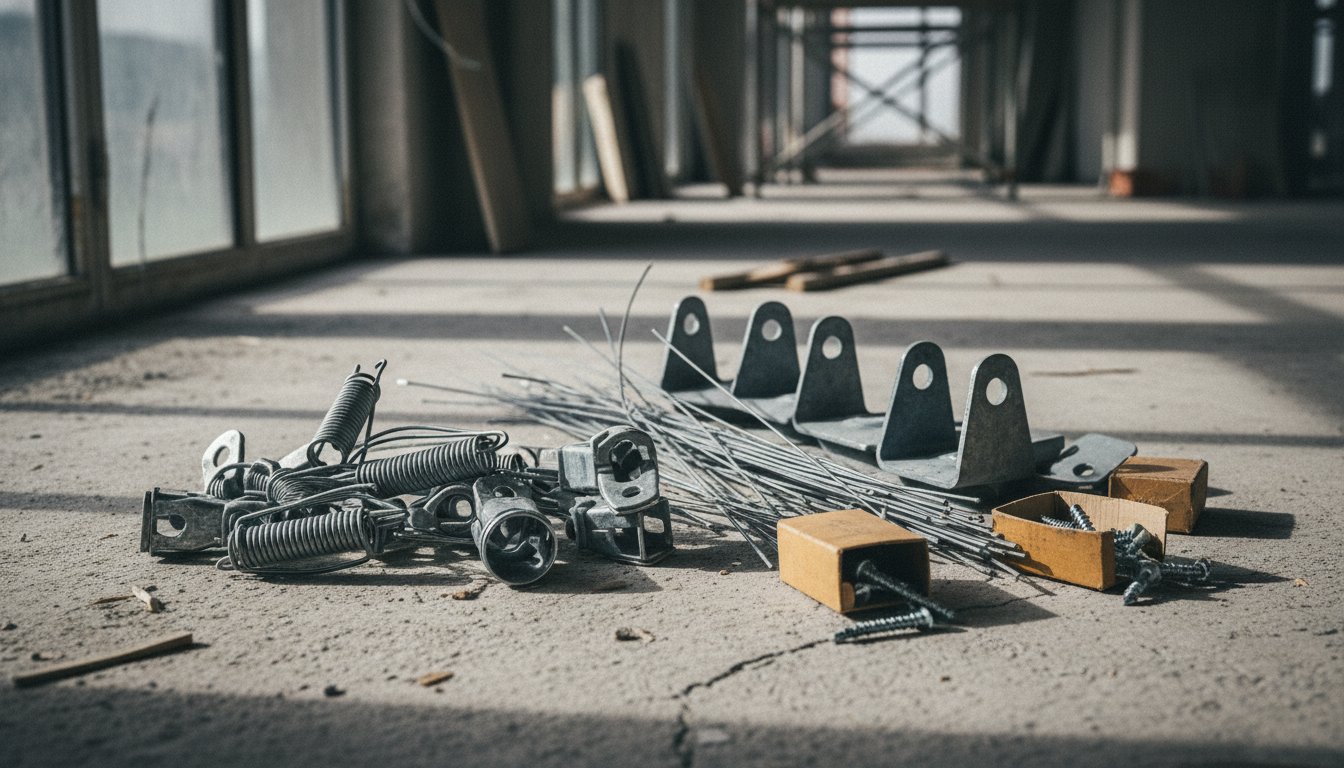 Suspente faux plafond - kit de matériels et accessoires sur chantier