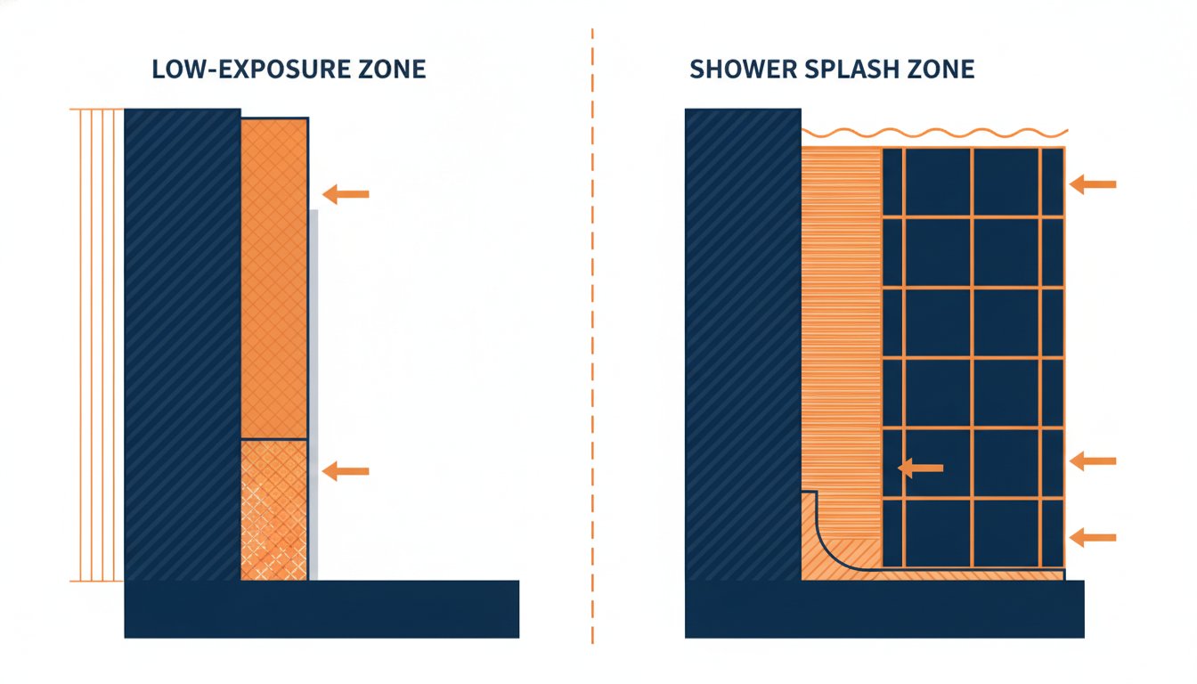 Enduit hydrofuge placo - comparaison joint hydrofuge seul et joint avec SPEC sous carrelage en zone douche