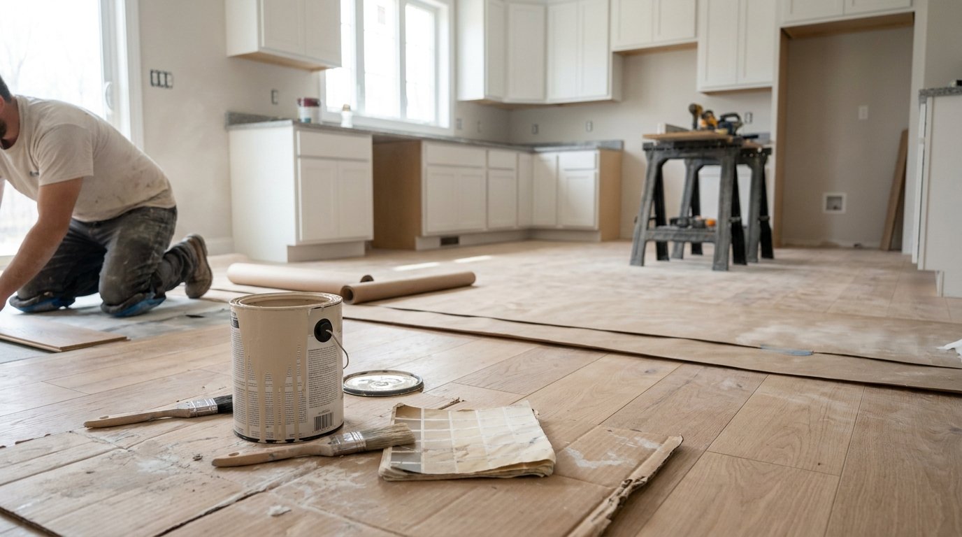 Devis rénovation maison exemple - intérieur rénové avec finitions neuves