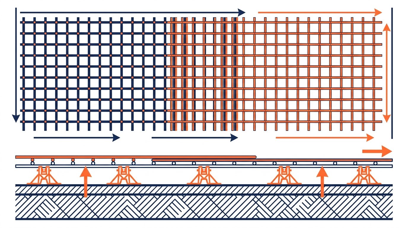 Ferraillage dalle béton épaisseur - comparaison des épaisseurs et treillis selon la charge
