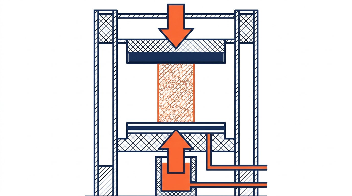 classe resistance beton c25 30 - essai de compression sur eprouvette cylindrique