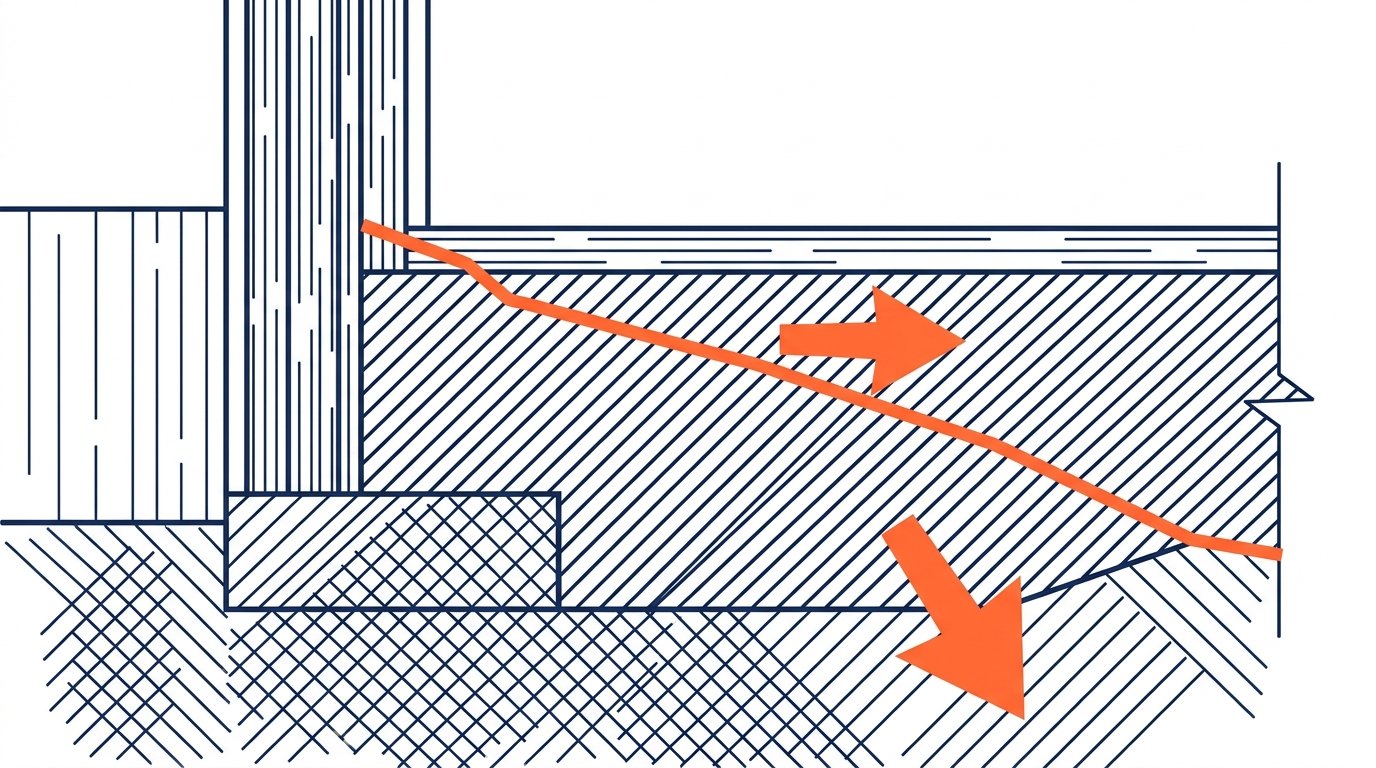 Joint périphérique dalle terrasse - défaut dalle coulée sans joint contre le mur