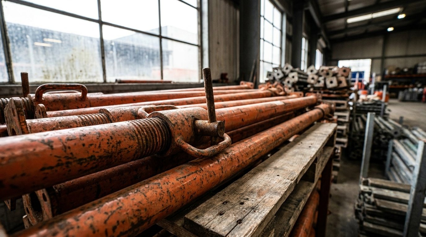 Étai location prix journalier - étais réglables stockés sur palette en dépôt de location