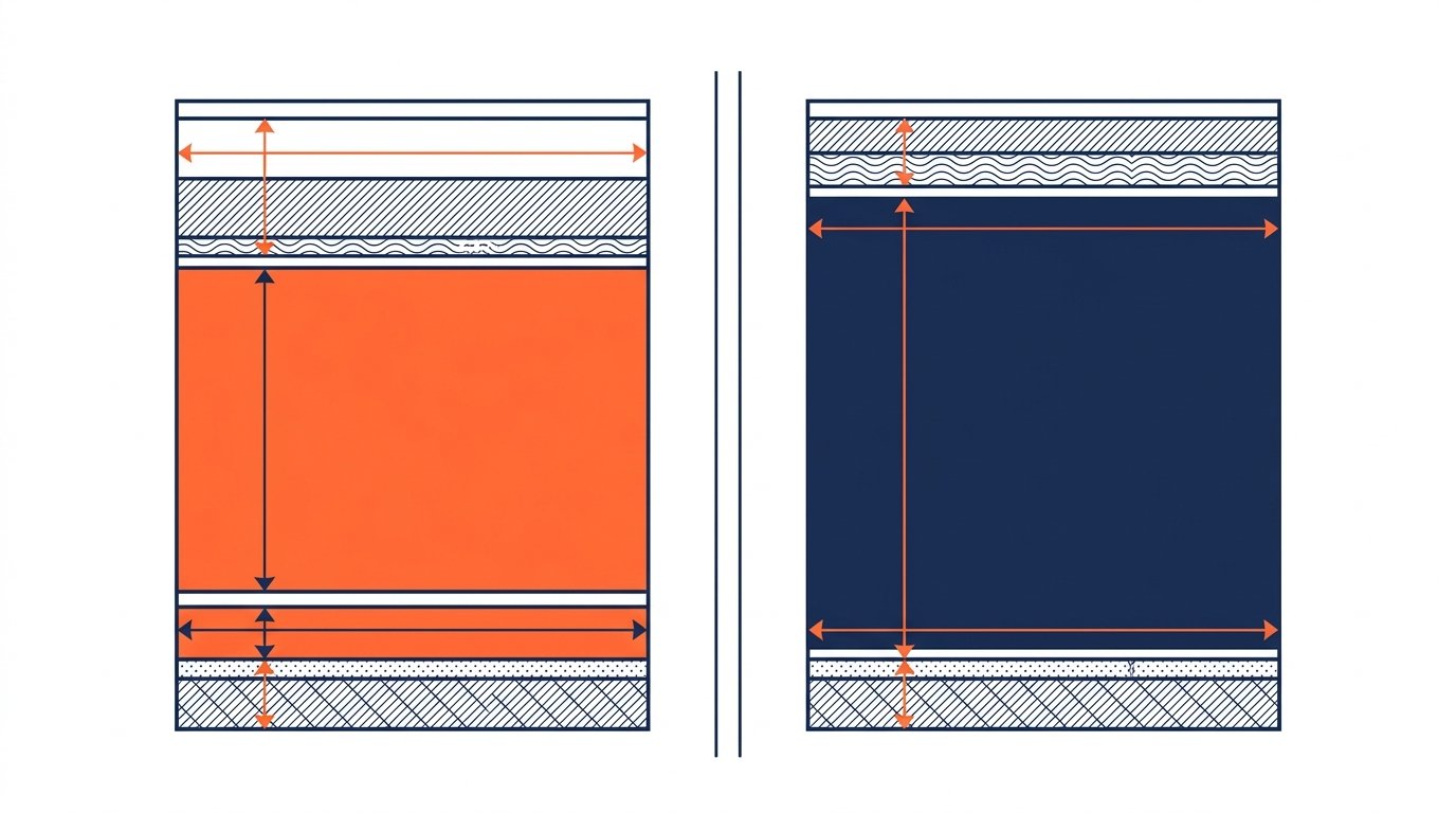 Hauteur mini sous plafond norme - comparaison entre seuil de décence 2,20 m et standard neuf 2,50 m