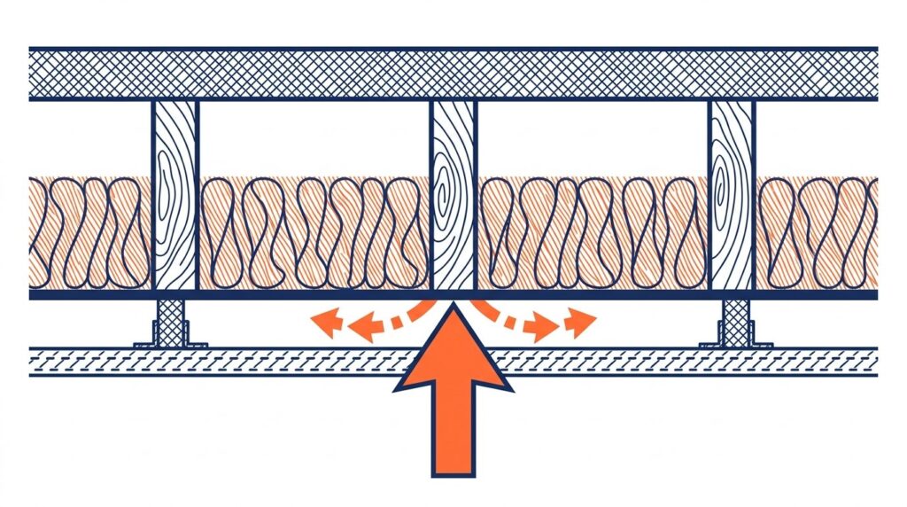 Pare vapeur faux plafond - coupe technique membrane cote chauffe sous isolant
